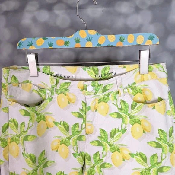 Talbots Lemon Print Ankle Jeans - Picture 3 of 6